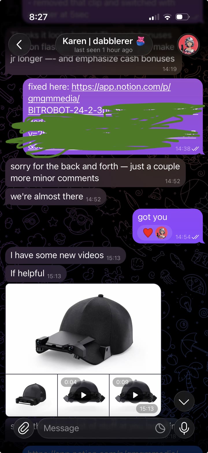 The revised cut back, a couple more comments — and brand-new product footage arriving mid-round.