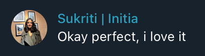 Testimonial from @Sukriti2108